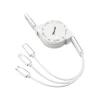Ladekabel 3in1 einziehbar 1 m, weiß