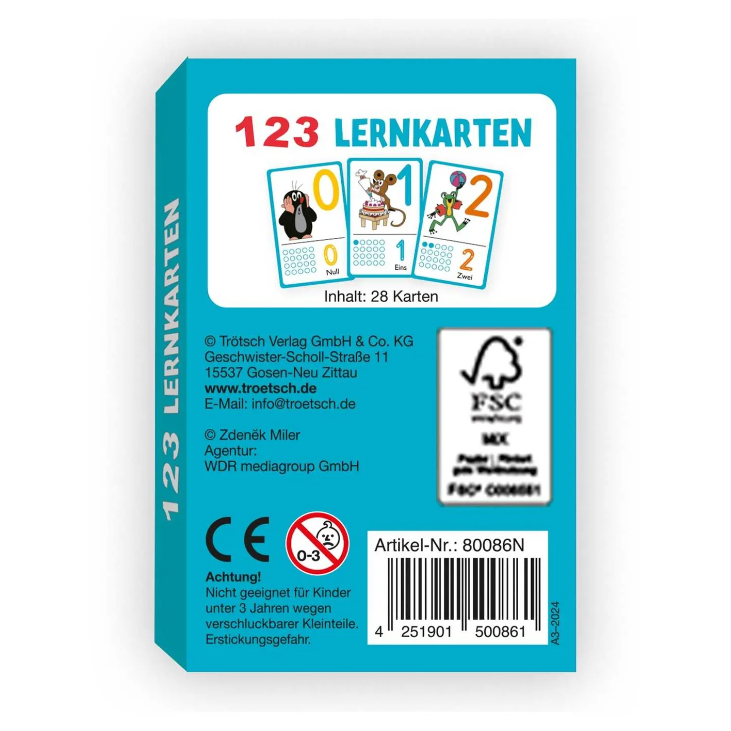 Lernkarten 123 Der kleine Maulwurf