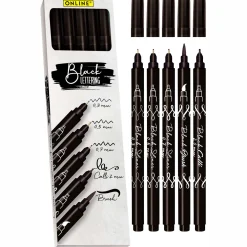 Lettering-Set black, 5 Stück