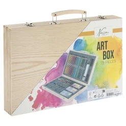 Malkoffer Art Box Holzkoffer, 79-teilig