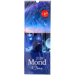 Maxi-Streifen Kalender Mond/Zeit 20 x 45 cm 2fach
