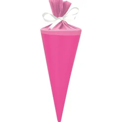 Mini-Schultüten blanko zum Dekorieren 12 cm rund farbig 6er