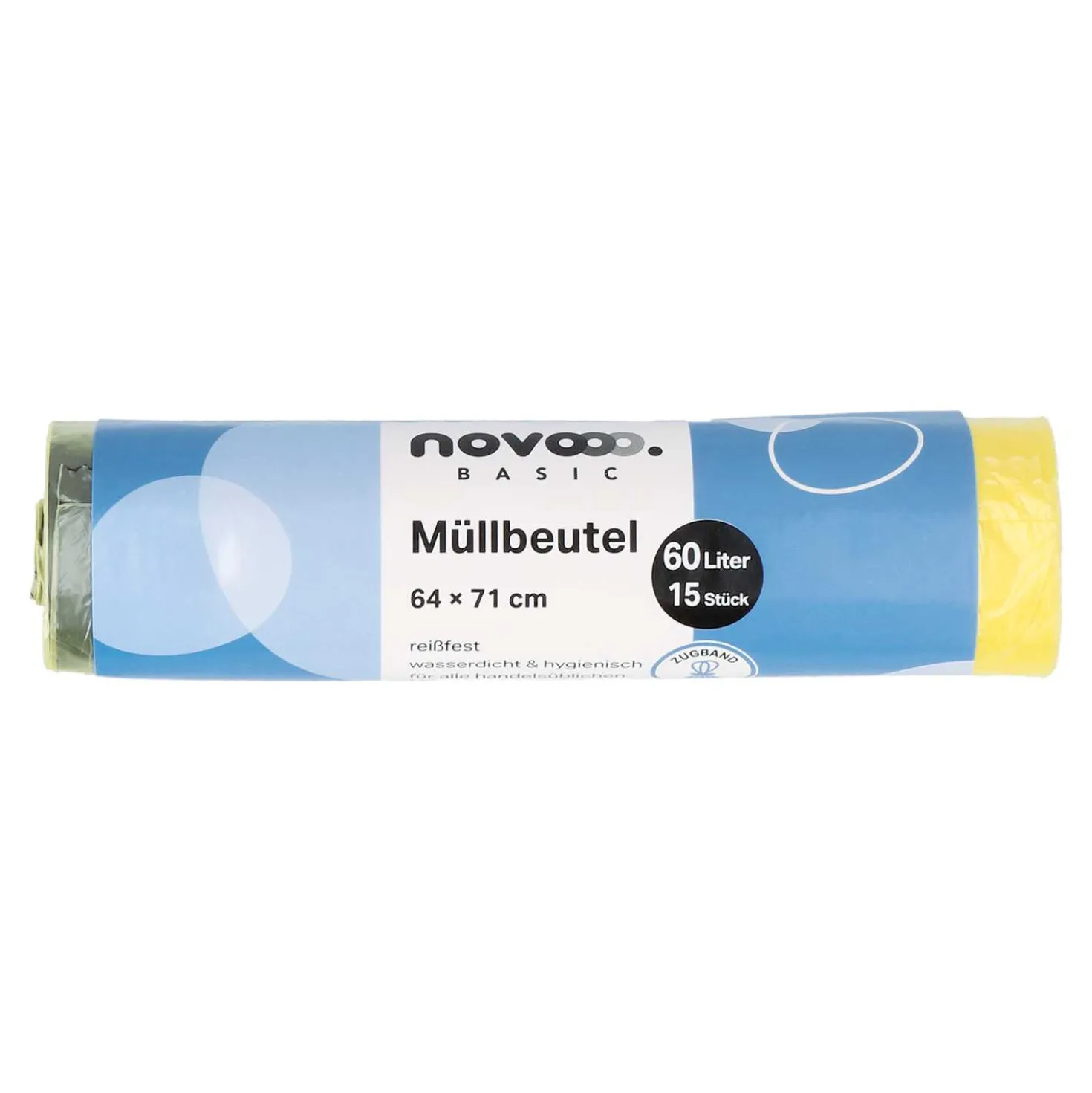 Müllbeutel mit Zugband, 60 l, 15 Stück
