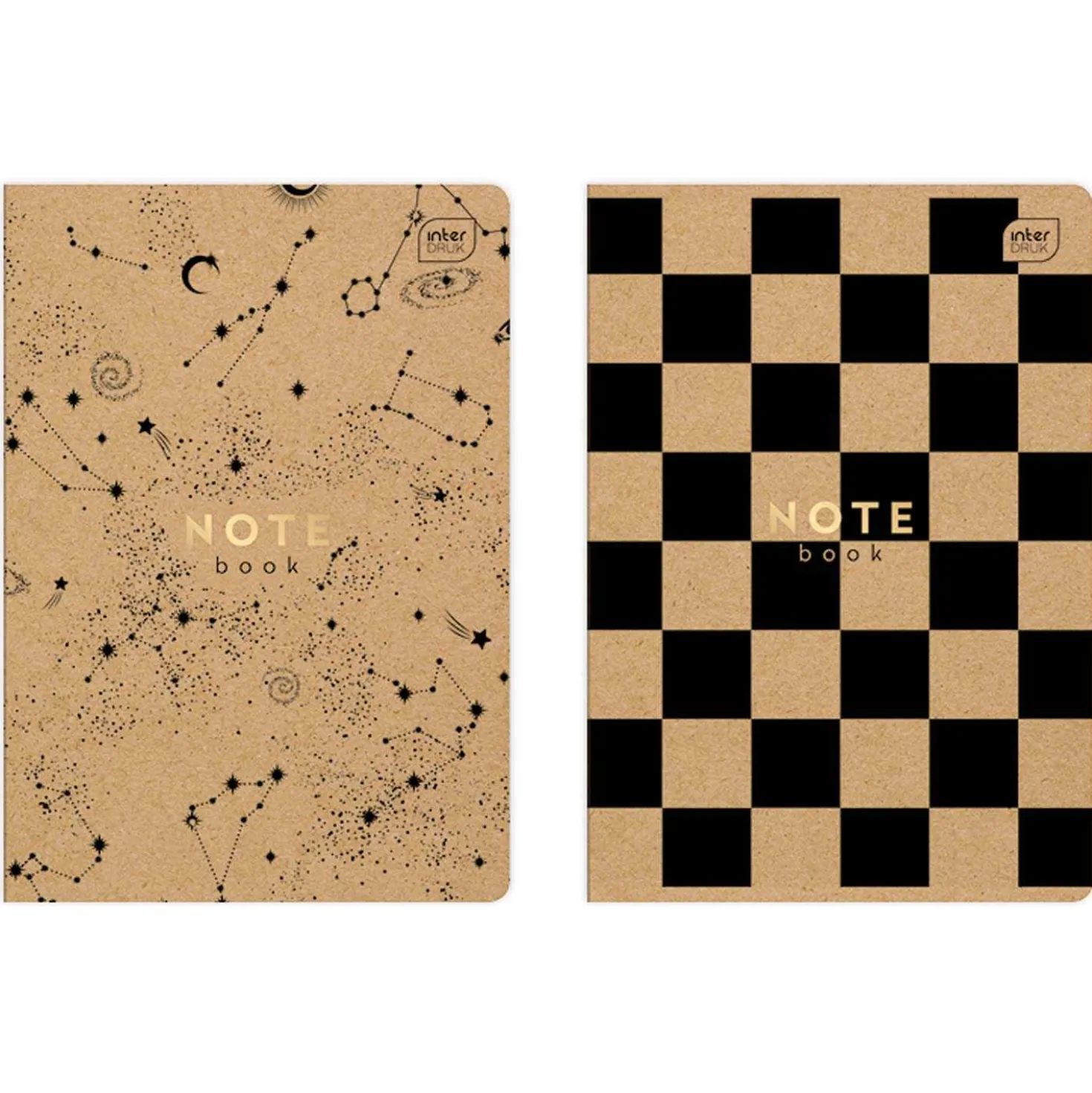 Notizbuch A5 kariert Kraftpapier-Cover, 60 Blatt