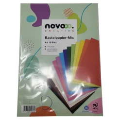 novooo Bastelpapier A4 Mix, 18 Blatt