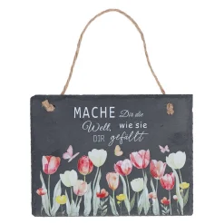 novooo Dekohänger Floral Schiefertafel
