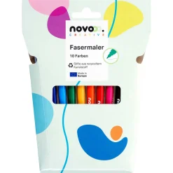 novooo Fasermalstifte Etui, 10 Stück