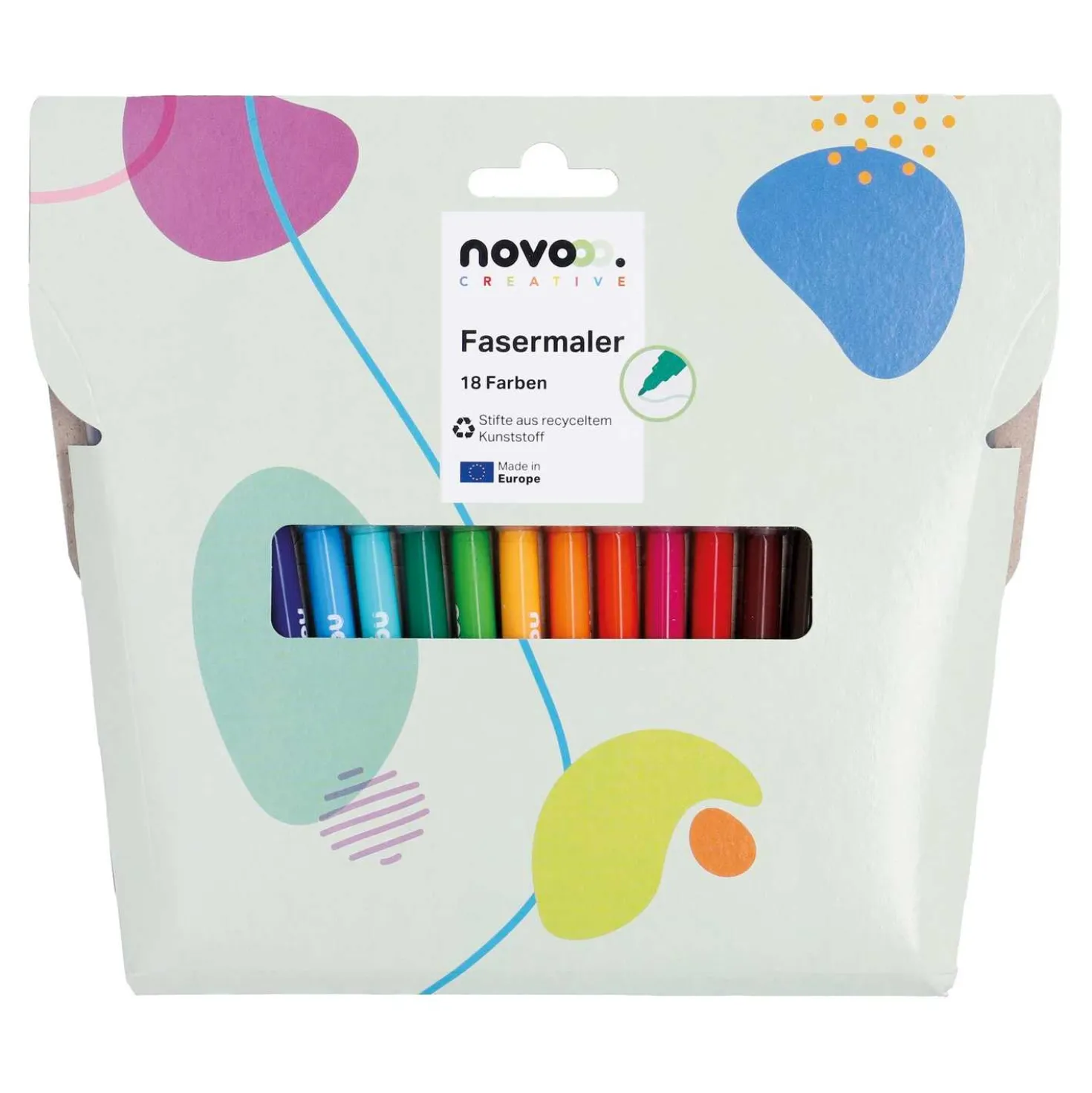 novooo Fasermalstifte, 18 Stück