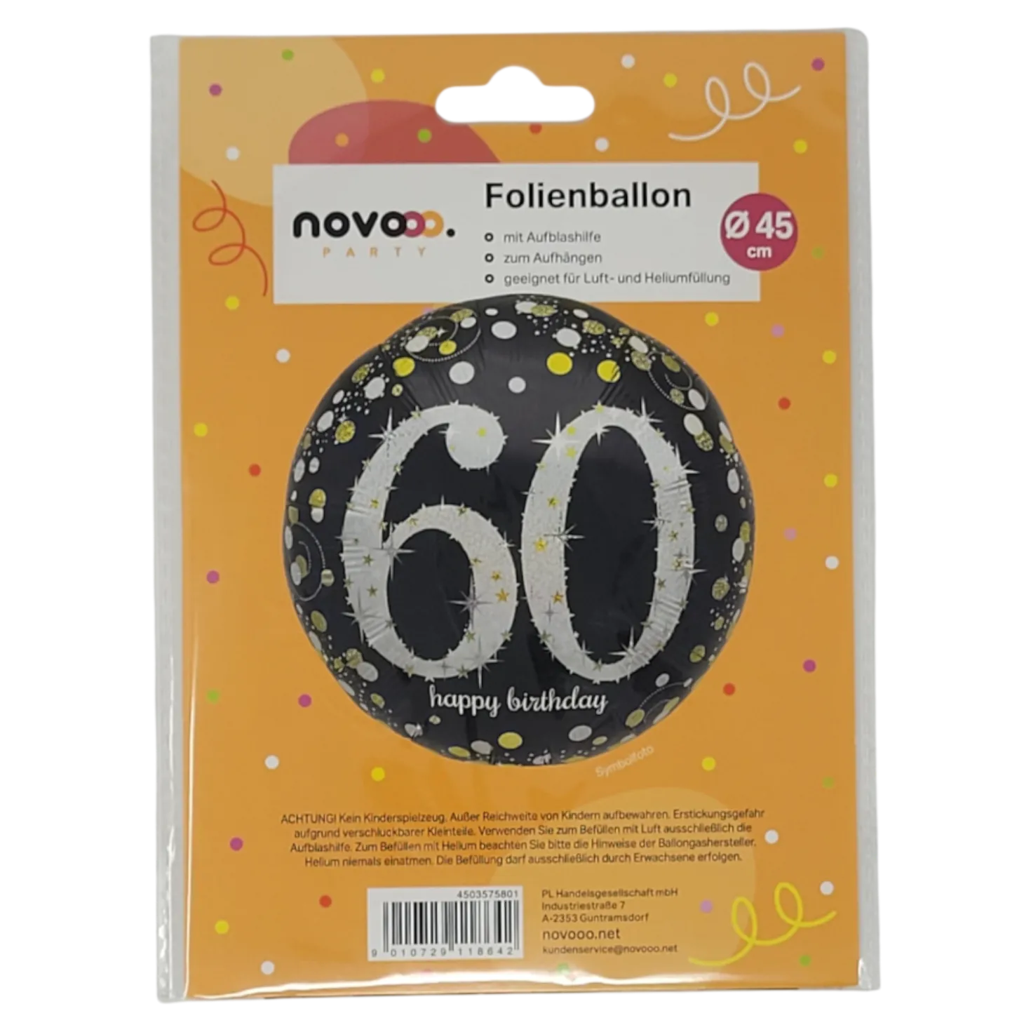 novooo Folienballon holo 60 Jahre