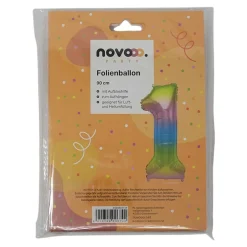 novooo Folienballon 1 Jahre Regenbogen, 90 cm