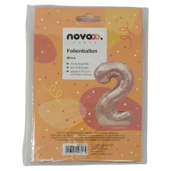 novooo Folienballon 2 Jahre Roségold, 90 cm