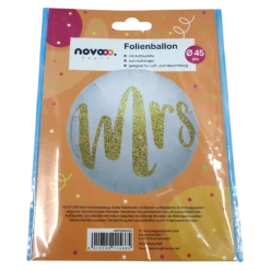 novooo Folienballon Mrs rund, gold