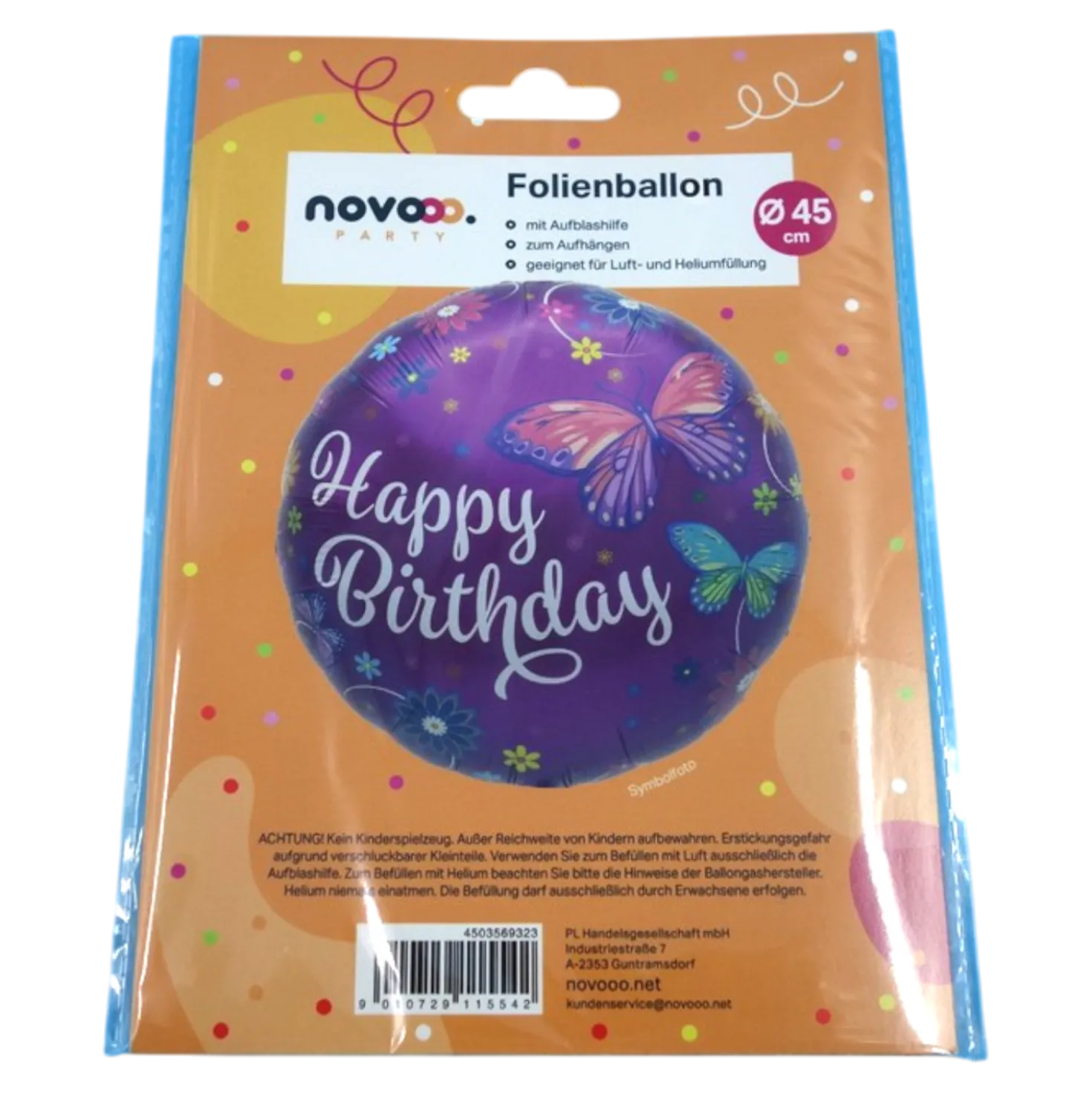 novooo Folienballon Schmetterling