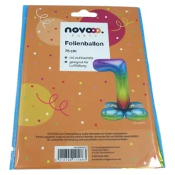 novooo Folienballon 7 Stand Zahl rainbow