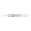 novooo Grillzange Holzgriff, 43 cm