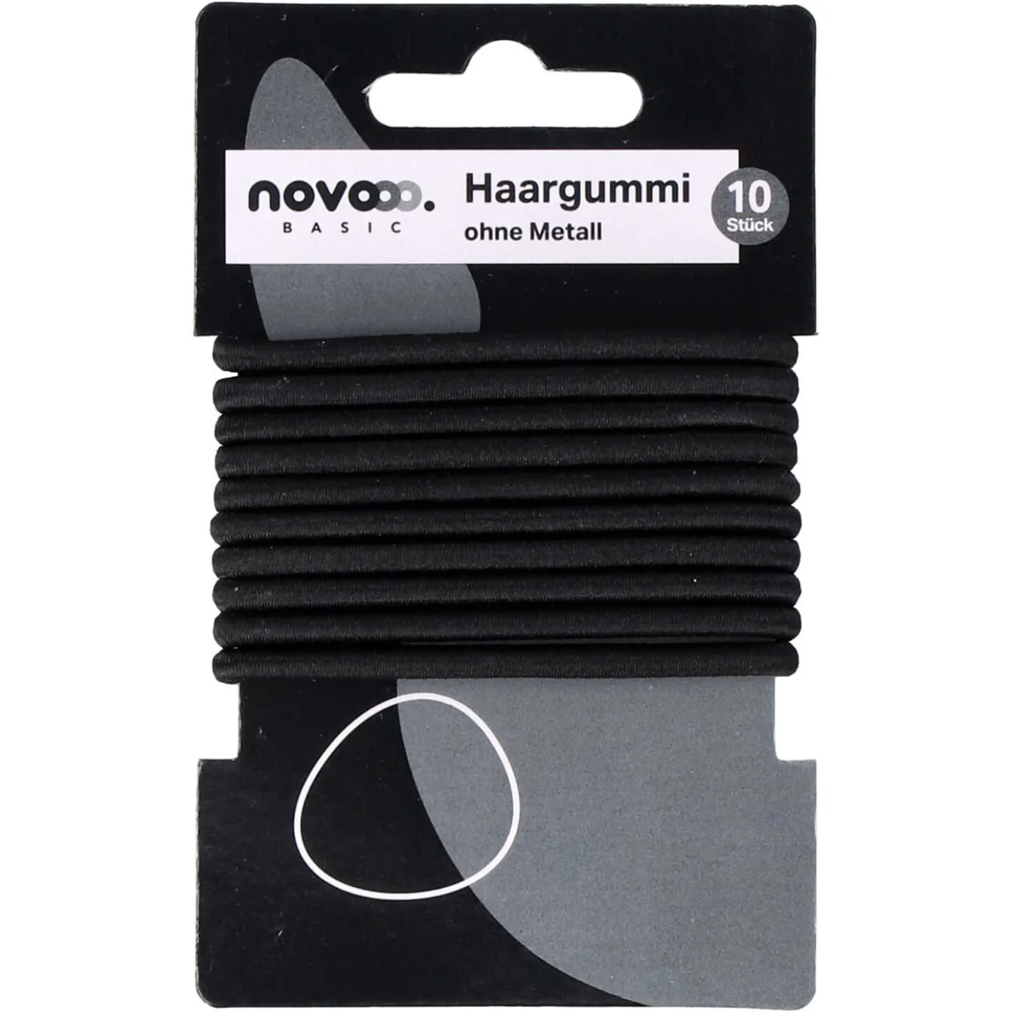 novooo Haargummi, schwarz, 10 Stück