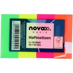 novooo Haftnotizen 4 x, 50 Blatt