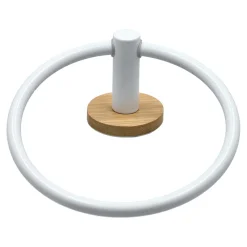 novooo Handtuchhalter Bambus selbstk, weiß