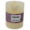 novooo LED Kerze champagner Farbe mit Timer, 7 x 9 cm