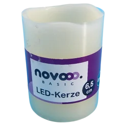 novooo LED Kerze 5 x 6,5 cm champagner Farbe mit Timer