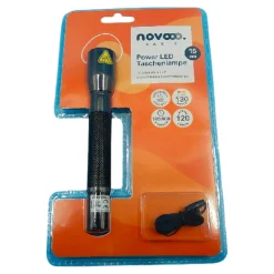 novooo LED Taschenlampe 26,3 cm 4 Funktionen