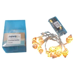 novooo Lichterkette LED Muscheln warmweiß