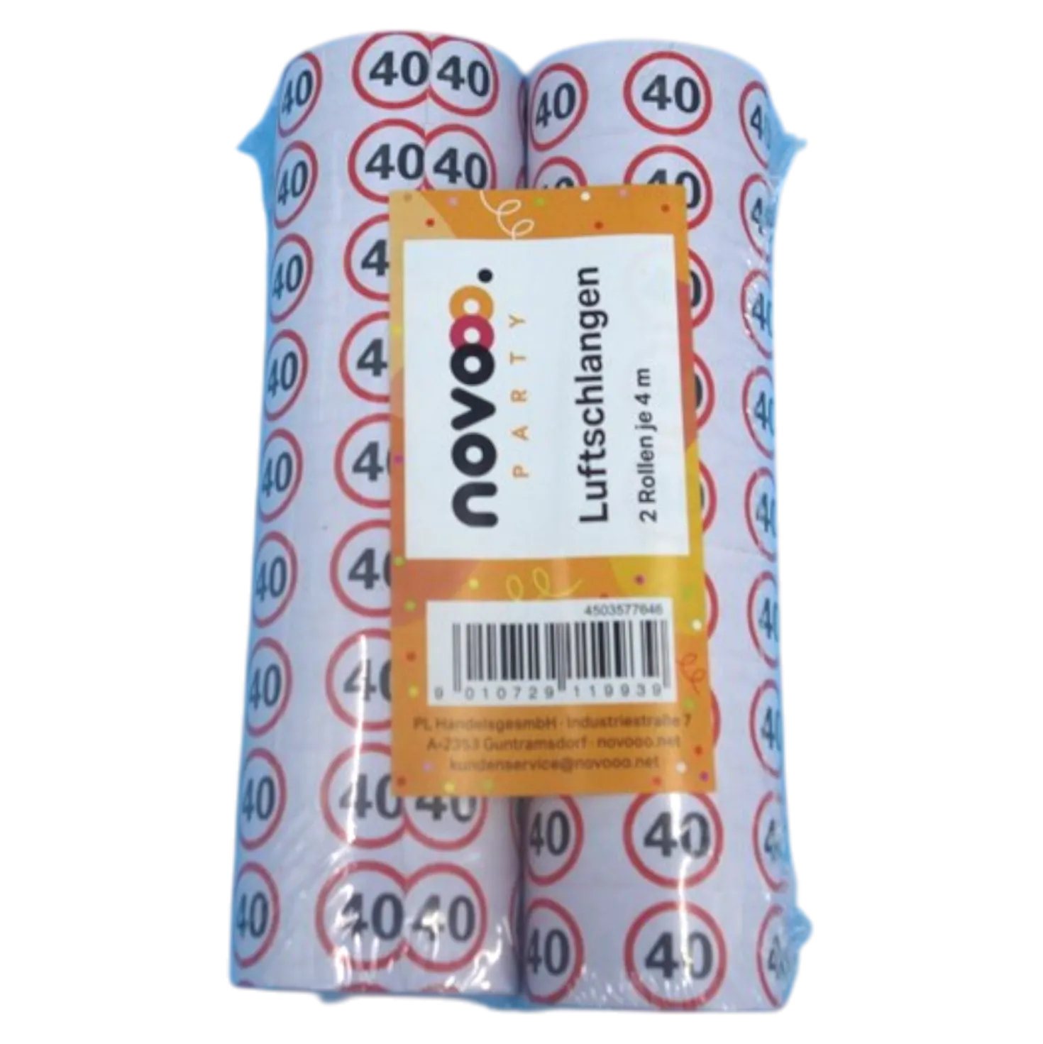 novooo Luftschlangen 40 Jubiläum, 2 Stück