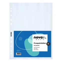 novooo Prospekthüllen A4, 80 Stück