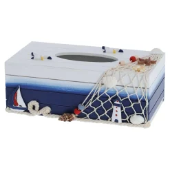 novooo Taschentuchbox Boot Holz