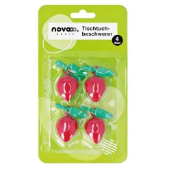 novooo Tischtuchbommel Früchtedesign, 4 Stück