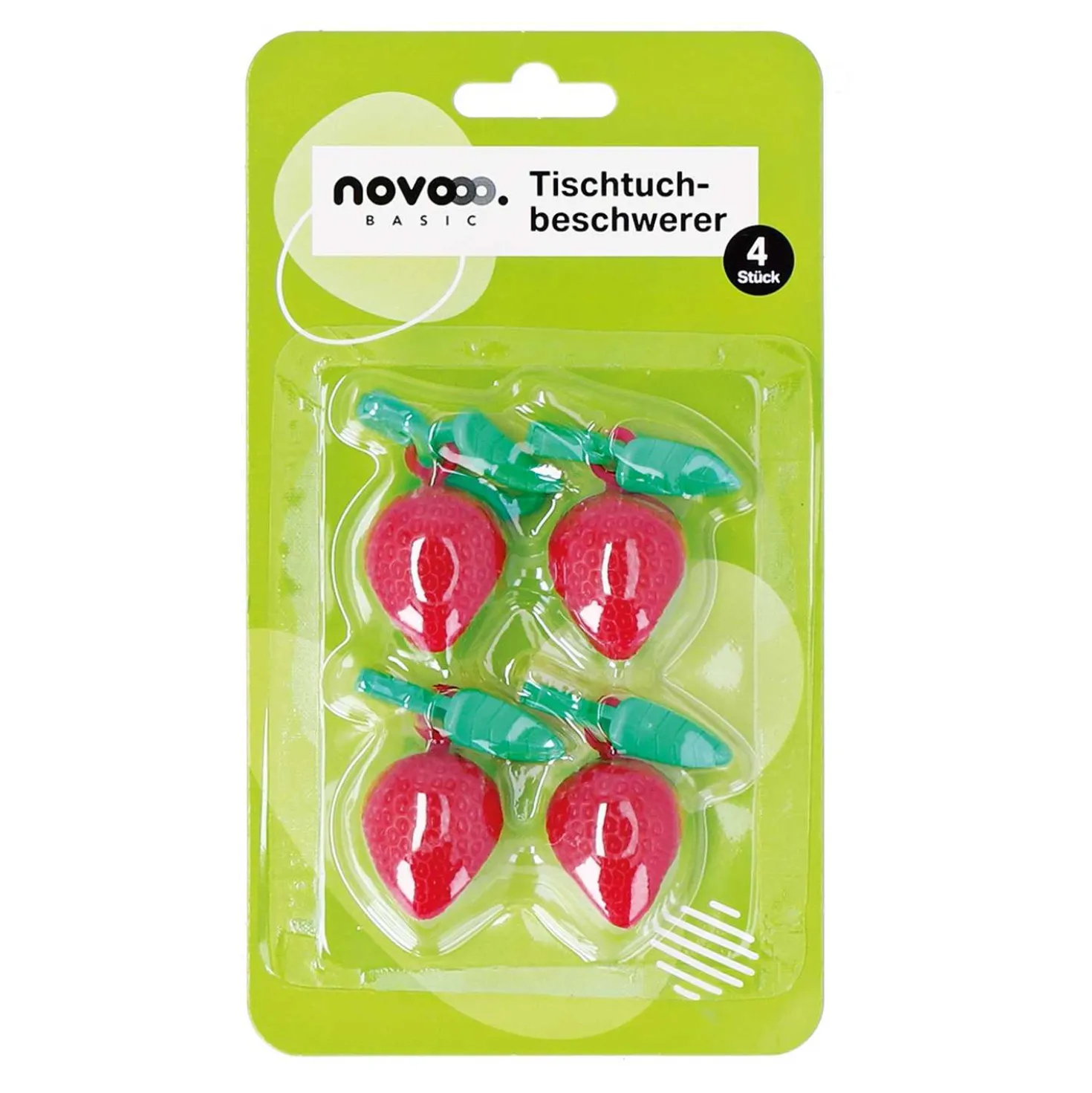 novooo Tischtuchbommel Früchtedesign, 4 Stück