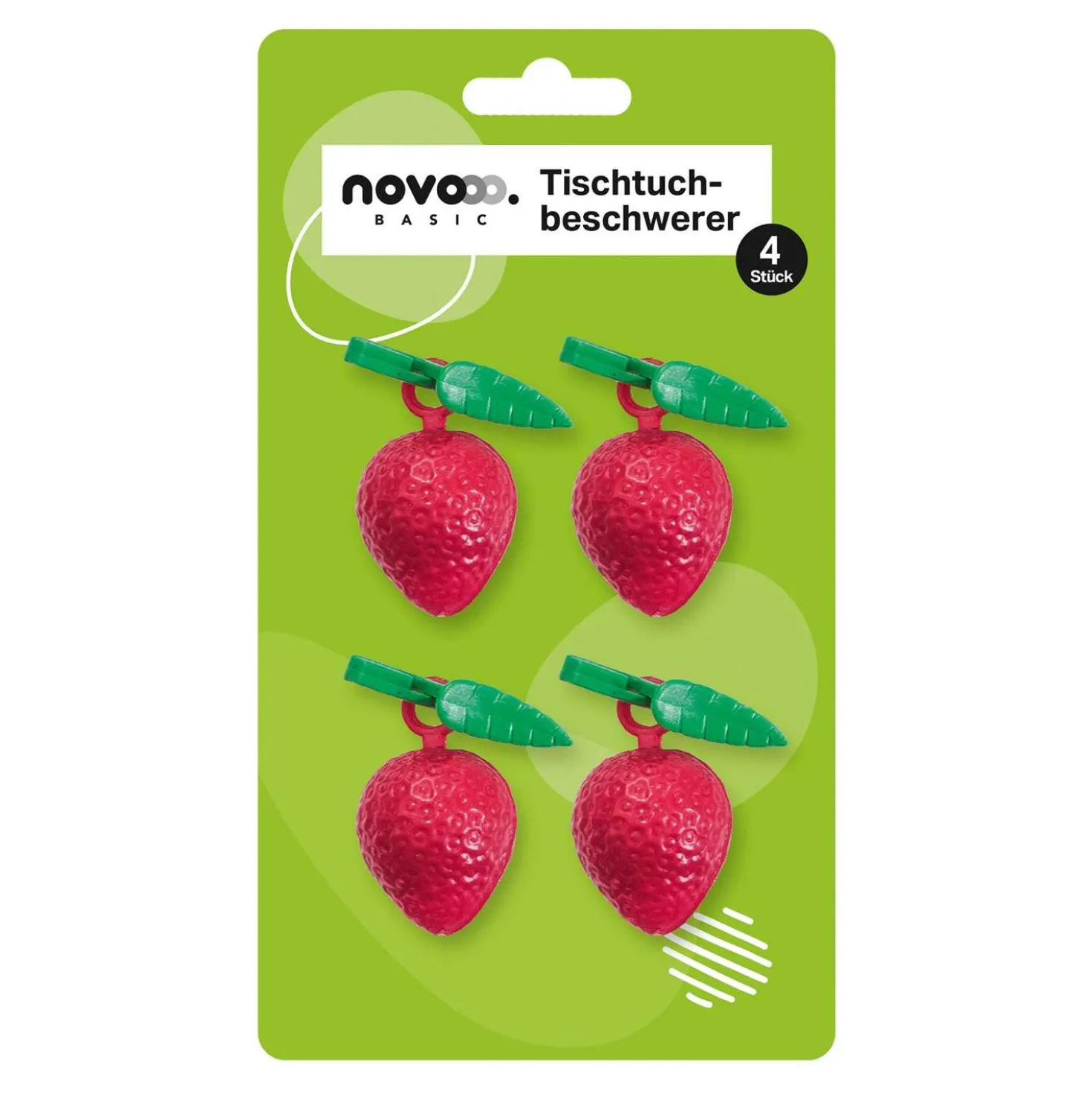 novooo Tischtuchbommel Früchtedesign, 4 Stück