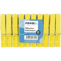 novooo Wäscheklammern Kunststoff, 50 Stück