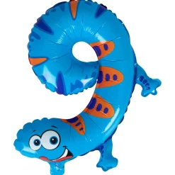 O'Canny Folienballon Zahl 9 Tier-Design Höhe, 36 cm