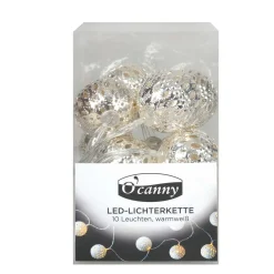 O'Canny LED Lichterkette 10Kugeln metall