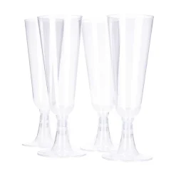O'Canny Sektgläser Plastik -Set, 4 Stück