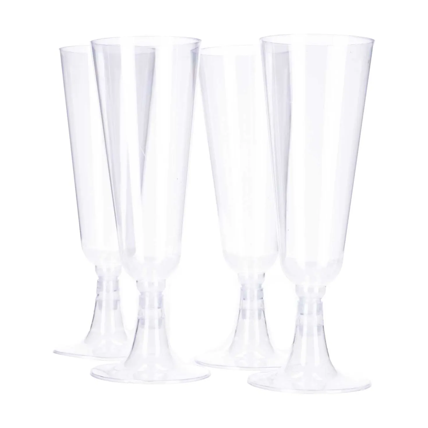 O'Canny Sektgläser Plastik -Set, 4 Stück