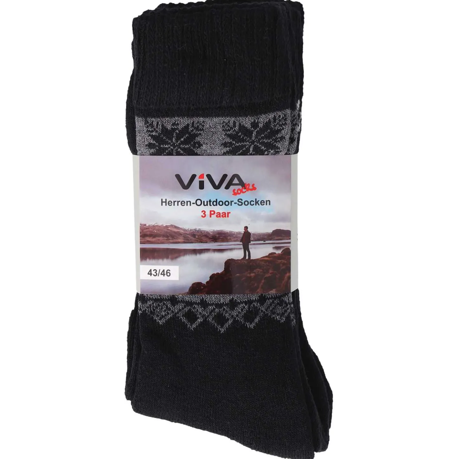 Outdoor Socken 49/42 - 43/46, 3 Stück