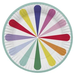 Pappteller Stripetastic, 8 Stück