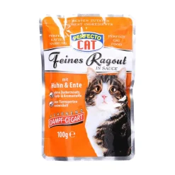Perfecto Perfe Katzenfutter Beutel Huhn und Ente, 100 g