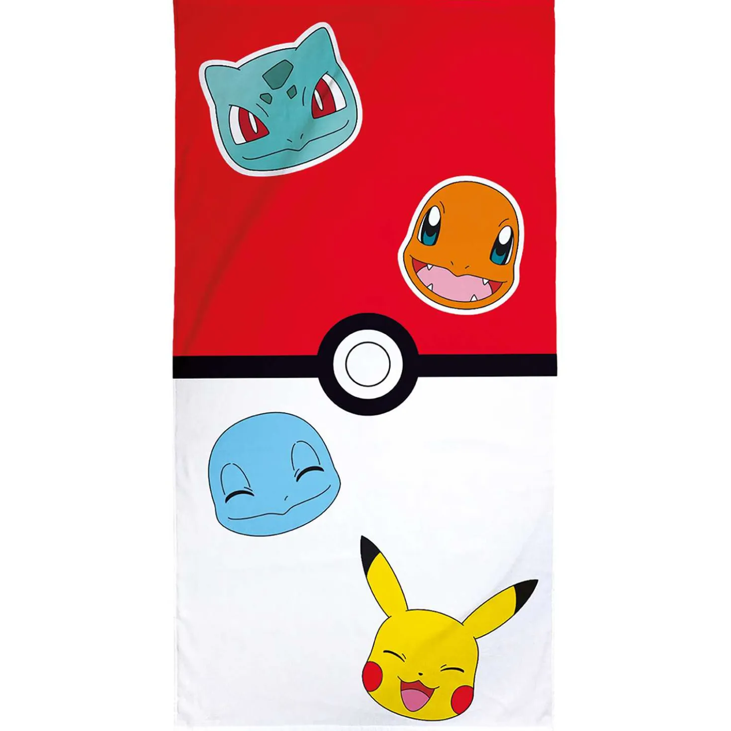 Pokémon Strandlaken, weiß/blau/rot, 75 x 150 cm