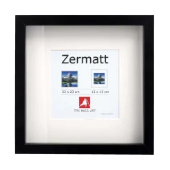 Rahmen Zermatt Duplo, schwarz, 23 x 23 cm