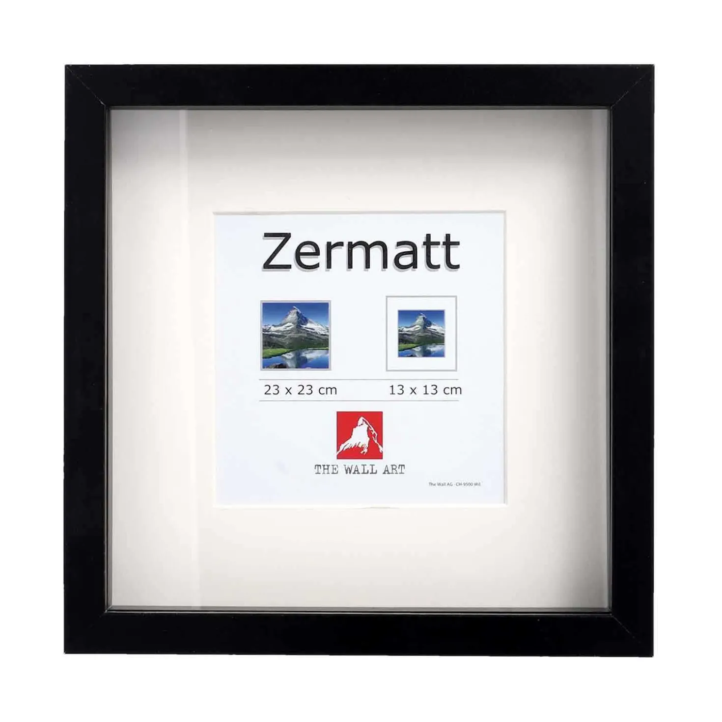 Rahmen Zermatt Duplo, schwarz, 23 x 23 cm