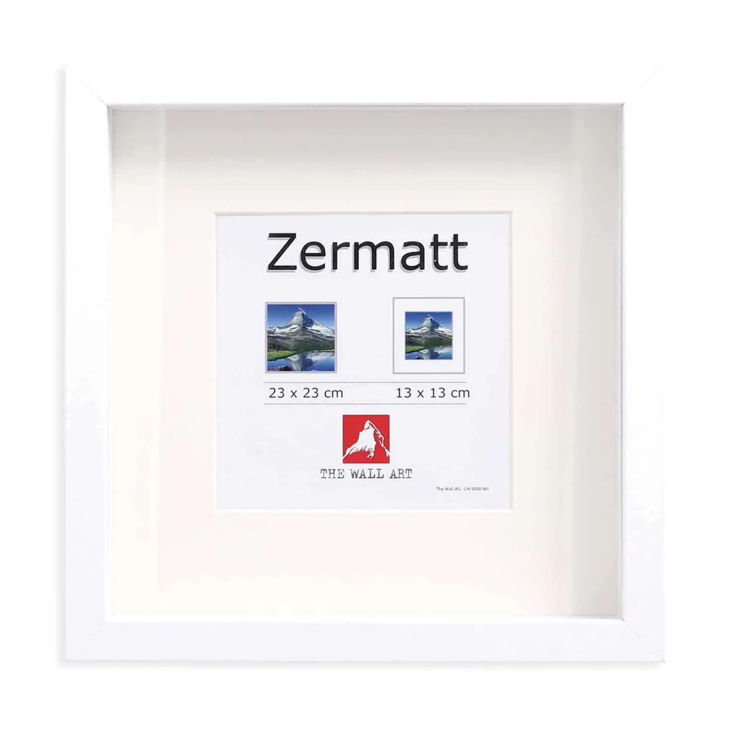 Rahmen Zermatt Duplo, weiß, 23 x 23 cm