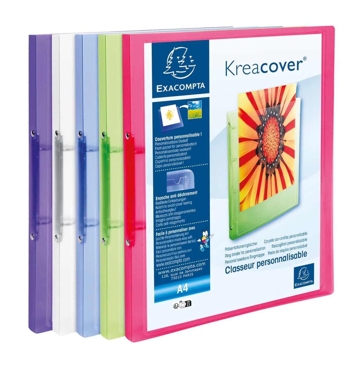 Ringbuch DIN A4, mit 2 Ringen 20 mm breit