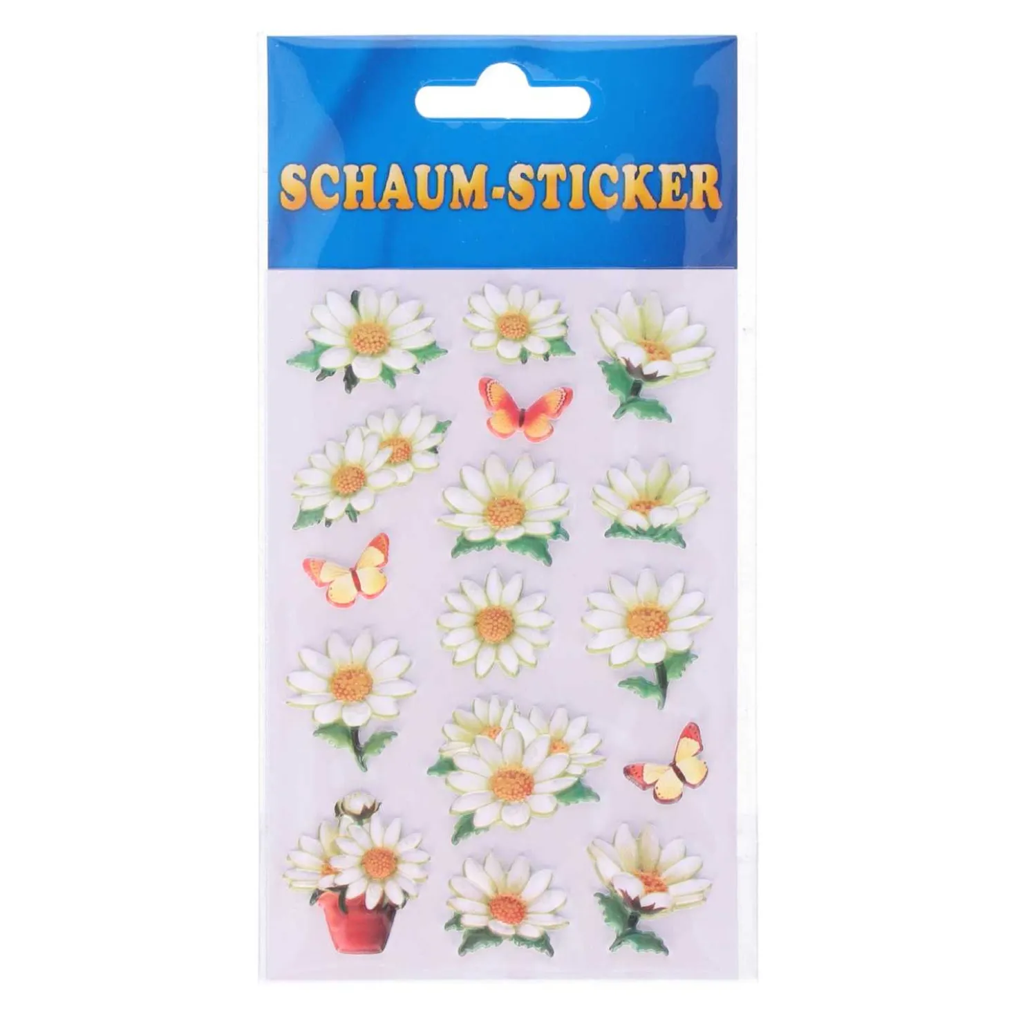 Schaum Sticker Blumen, 1 Blatt