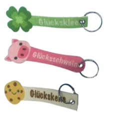 Schlüsselanhänger Filz Glück