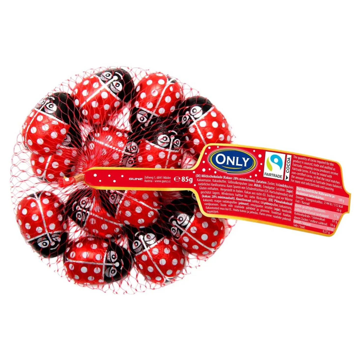 Schoko Marienkäfer Netz