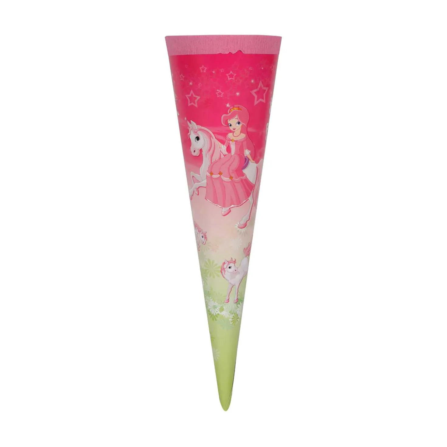 Schultüte glänzend bedruckt rund ungefüllt 35 cm