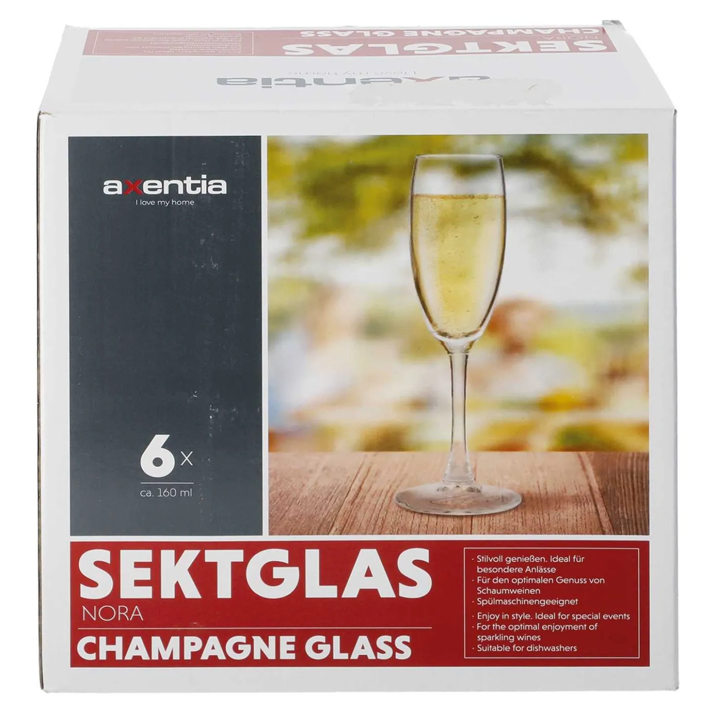 Sektglas Nora, ca. 190 ml, 6 Stück